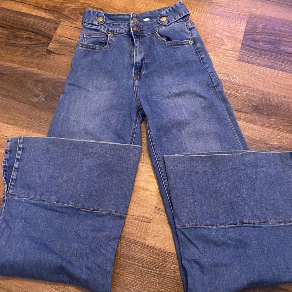 Rock & Roll Denim Palazzo Flare Jeans